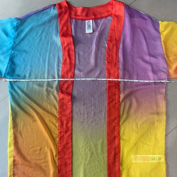 Disney Parks Cruise Line Colorful Rainbow Minnie Mouse Sheer Cover Up (Size L) - Picture 10 of 11